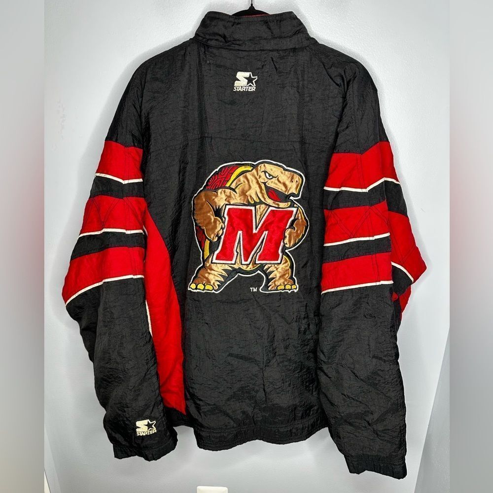 STARTER Vintage Terrapins University of Maryland Pullover Jacket Terps XXL UMD